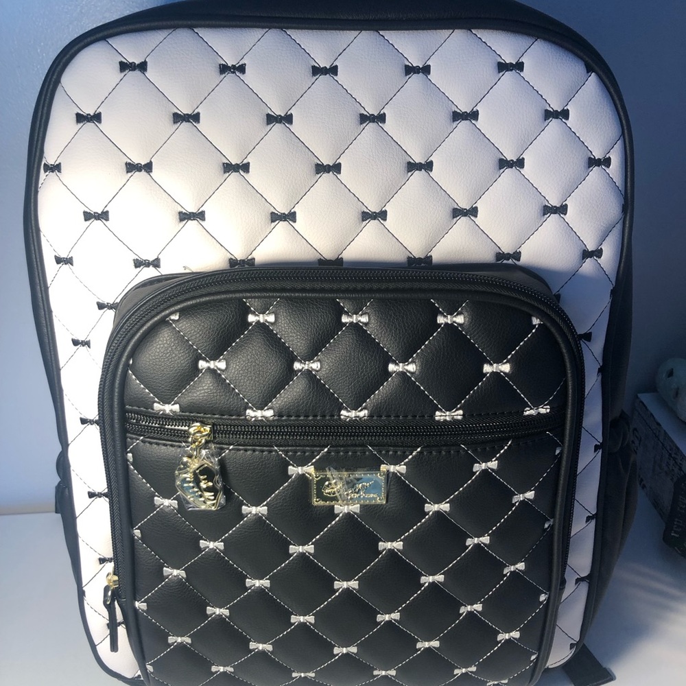 Betsey Johnson Faux Leather Bow Backpack